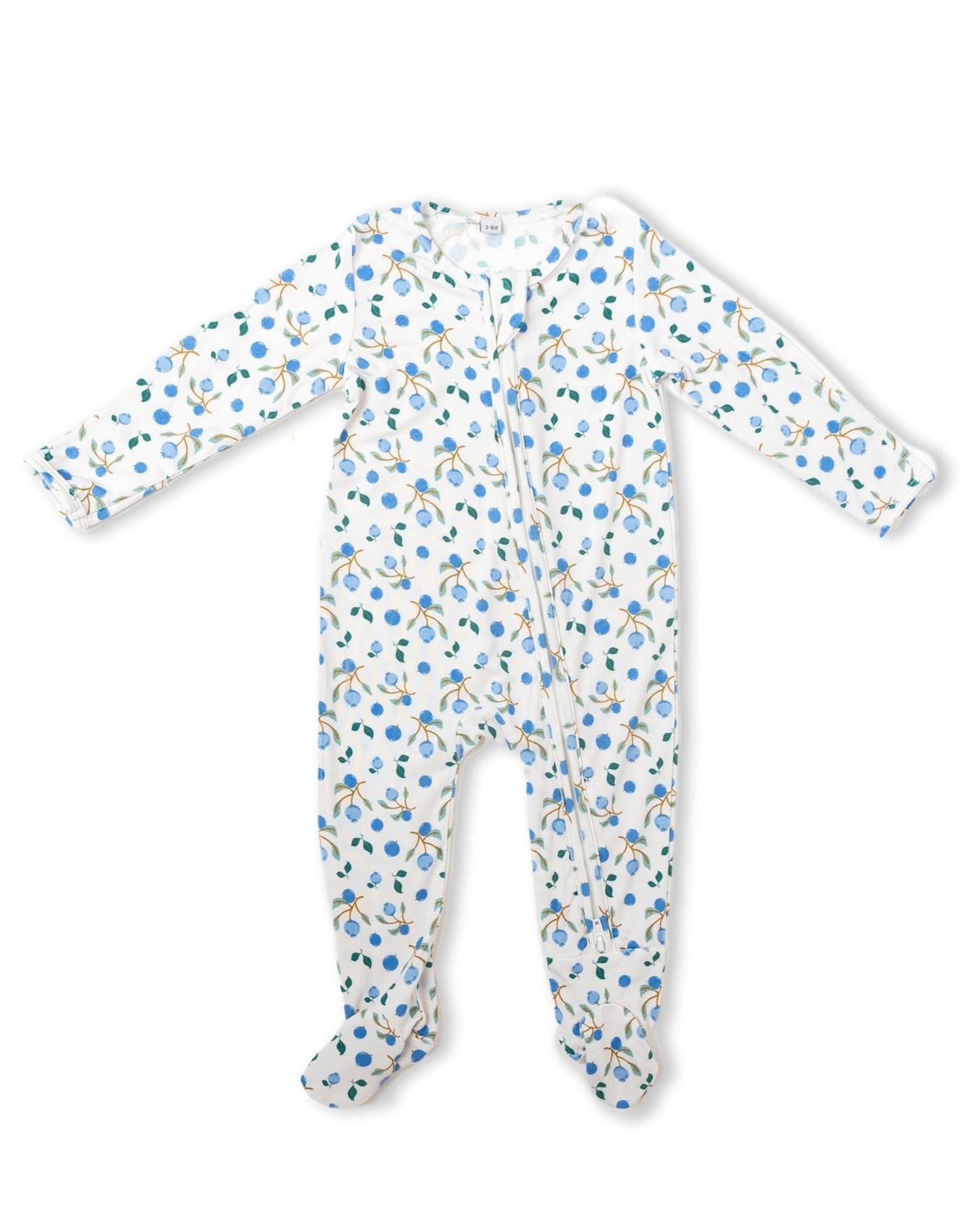 Blueberry Bamboo Zipper Footie