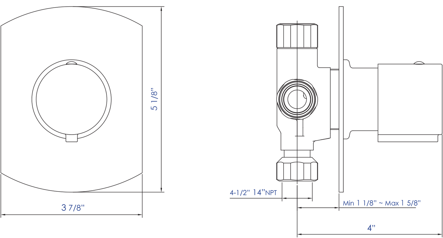 ALFI brand AB9101 Modern Round 3 Way Shower Diverter
