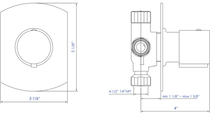 ALFI brand AB9101 Modern Round 3 Way Shower Diverter