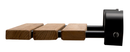 ALFI brand ABS16R 16" Wide Foldable Teak Shower Seat with Round Hardware