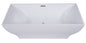 ALFI brand  AB8840 67 inch White Rectangular Acrylic Free Standing Soaking Bathtub