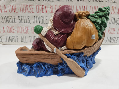 Boating Santa Figurine