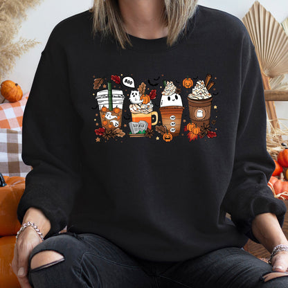 Boo Pumpkin Coffee Halloween Sweatshirt