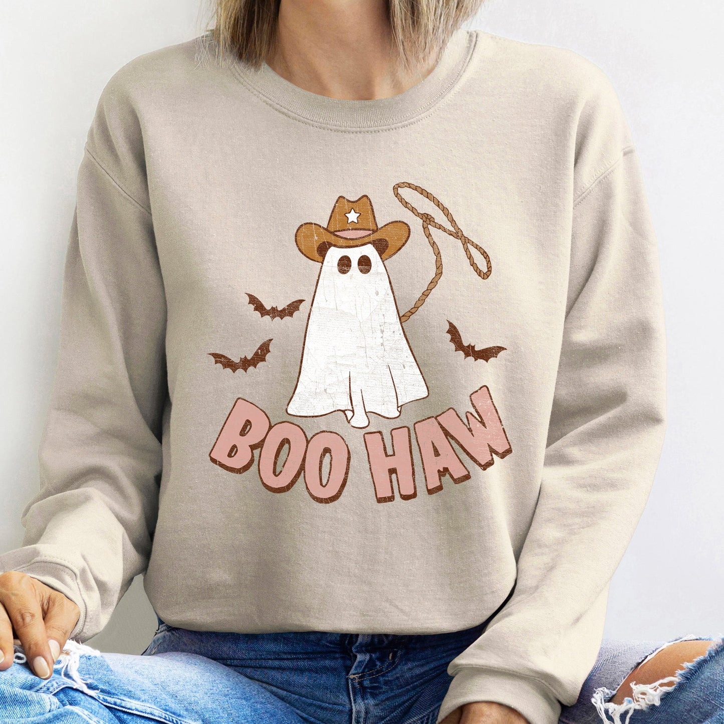 Boo Haw Cowboy Halloween Sweatshirt