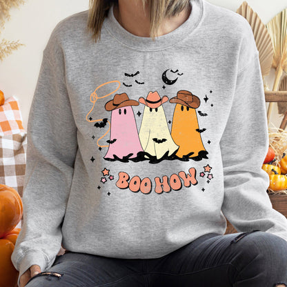 Boo How Ghosts Halloween Sweatshirt