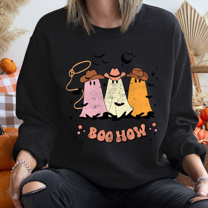 Boo How Ghosts Halloween Sweatshirt