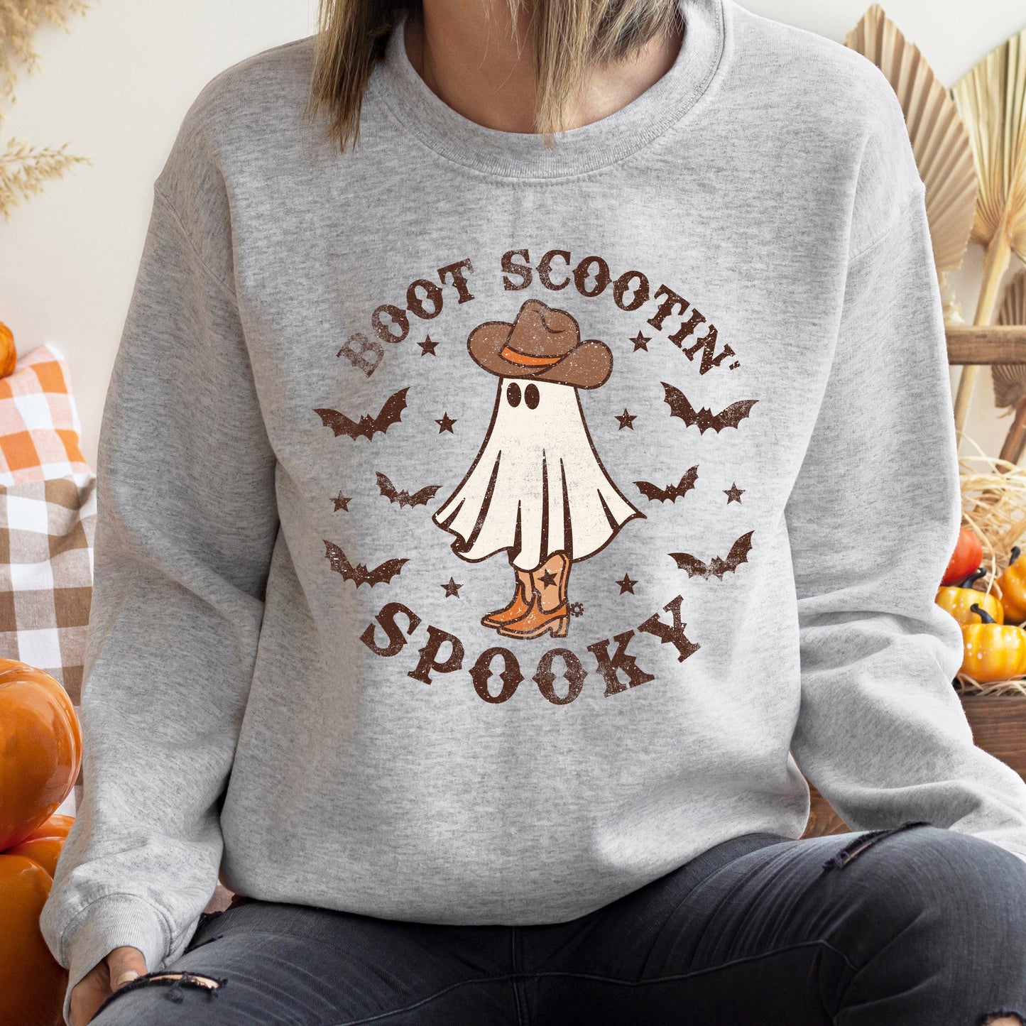 Boot Scooting Spooky Halloween Sweatshirt