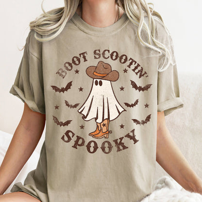 Boot Scooting Spooky Retro Ghost Comfort Colors Tshirt