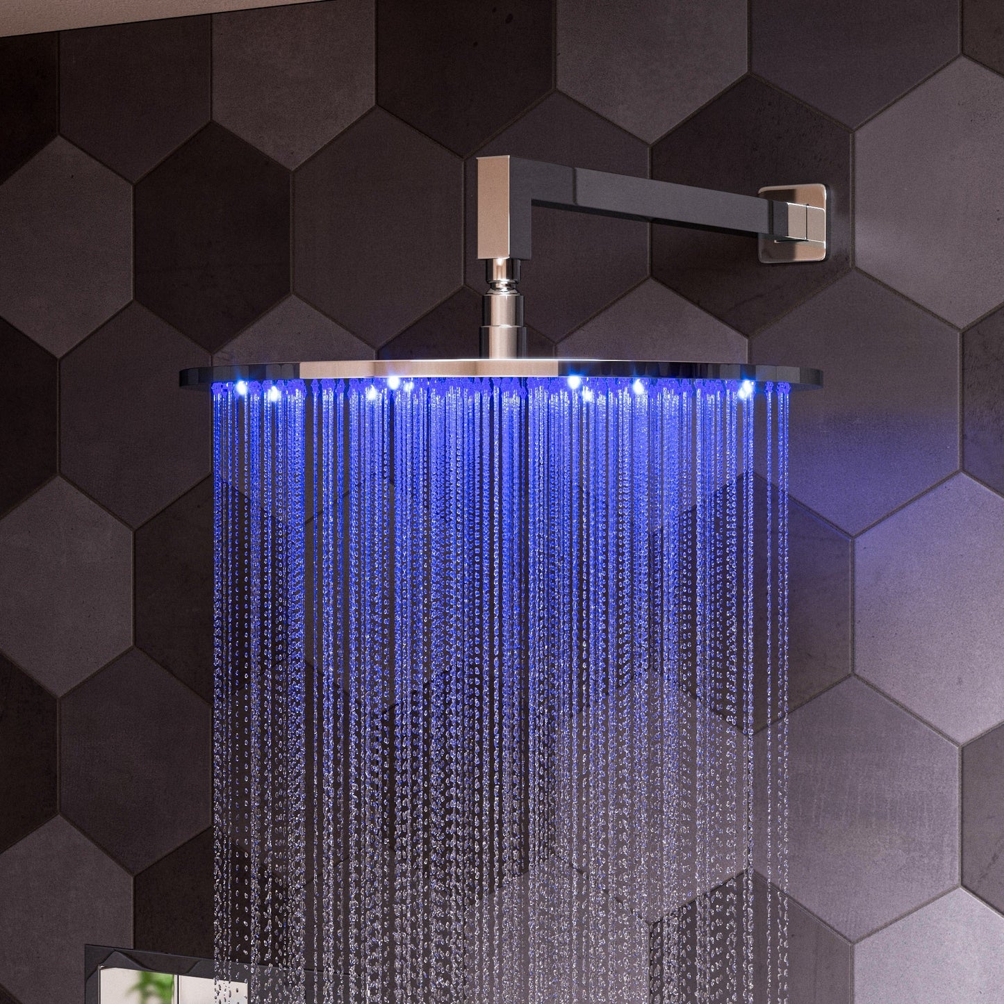 ALFI brand LED16R 16" Round Multi Color LED Rain Shower Head