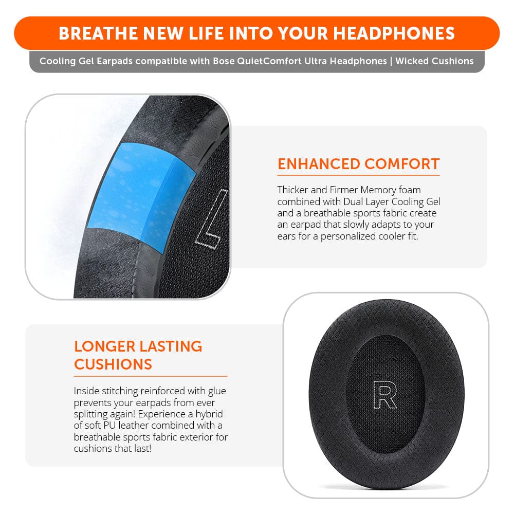Bose QuietComfort Ultra Cooling Gel Earpads - WC FreeZe QC Ultra