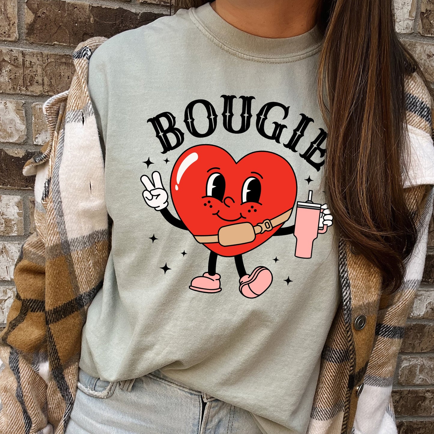 Bougie Heart, Boujee, Comfort Colors Tshirt, Valentine's Day