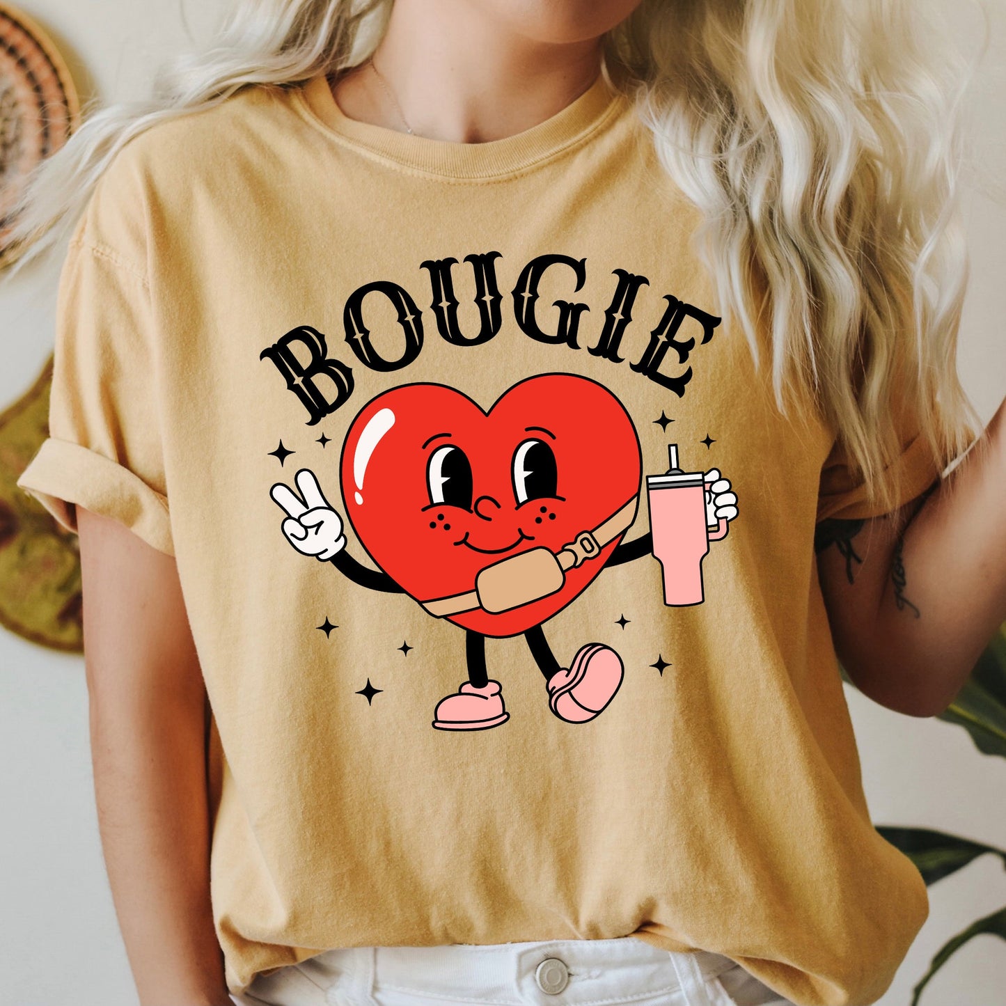 Bougie Heart, Boujee, Comfort Colors Tshirt, Valentine's Day