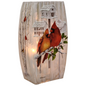Cardinal Birdhouses Prelit Glass Vase - 2 Cardinals