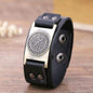 Vikings Leather Vegvisir Bracelet
