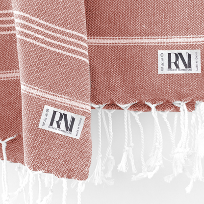 Istanbul Classic Turkish Hand Towel Set of 2 for Kitchen, Bath, Beach, Gym, and Yoga 17"x30"