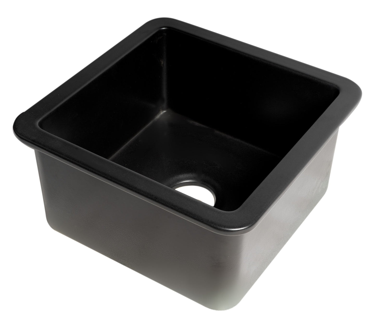ALFI brand ABF1818S Square 18" x 18" Undermount / Drop In Fireclay Prep Sink