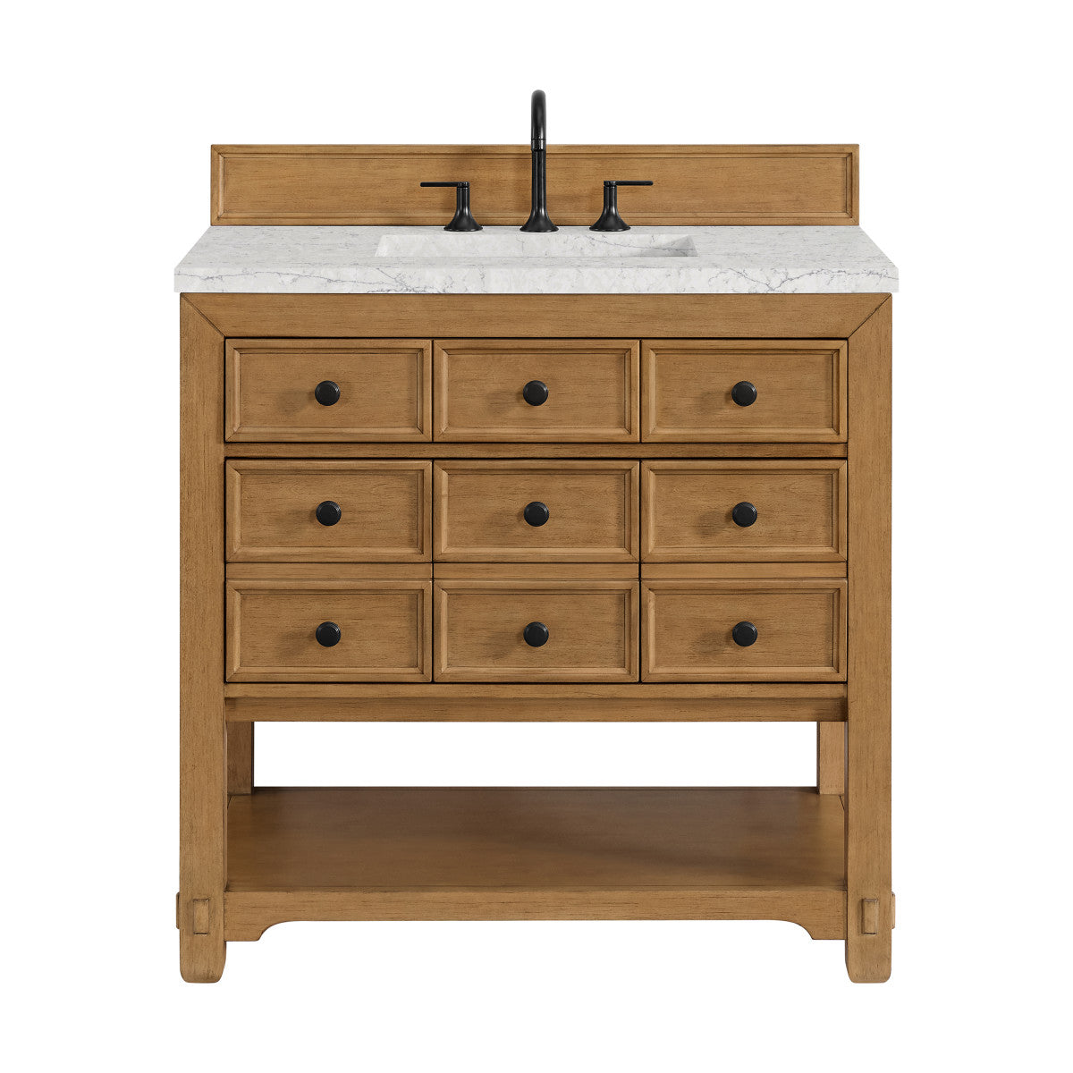 Malibu 36" Single Vanity Cabinet, Amber Birch