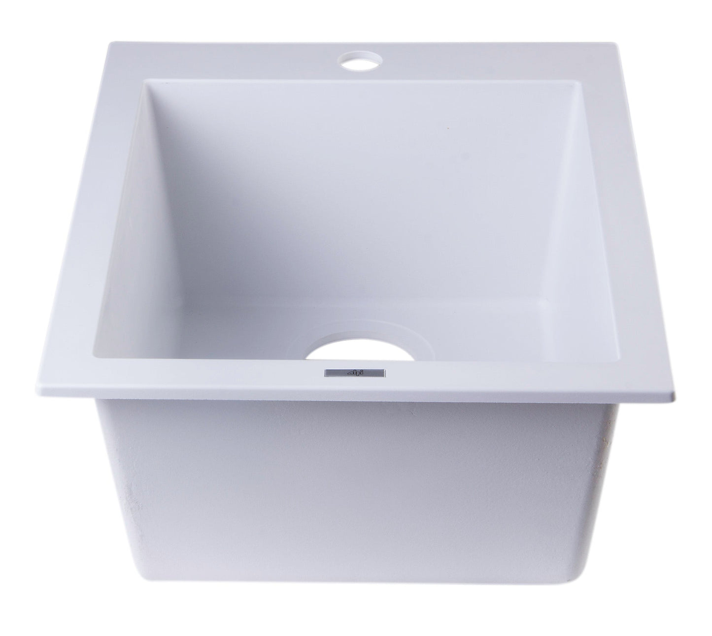 ALFI brand AB1720DI 17" Drop-In Rectangular Granite Composite Kitchen Prep Sink
