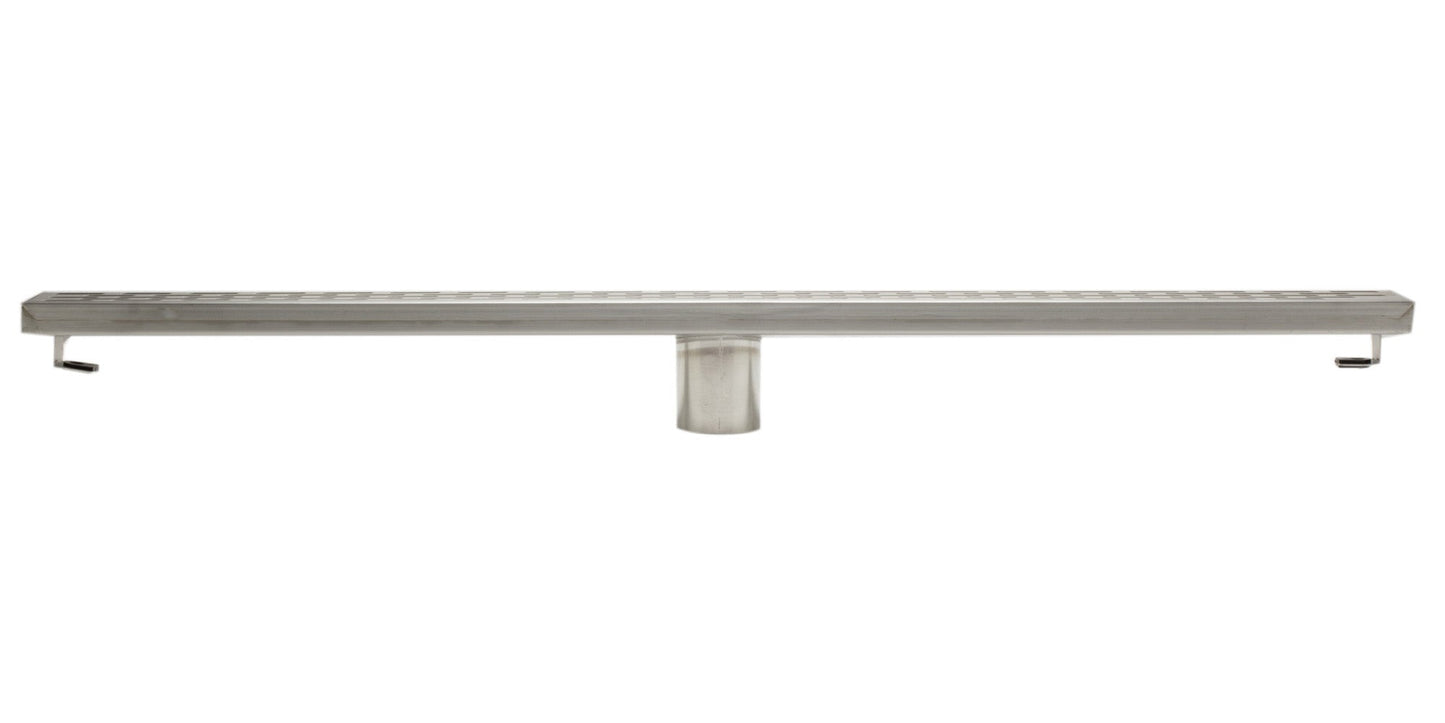 ALFI brand  ABLD32C 32" Modern Stainless Steel Linear Shower Drain with Groove Holes