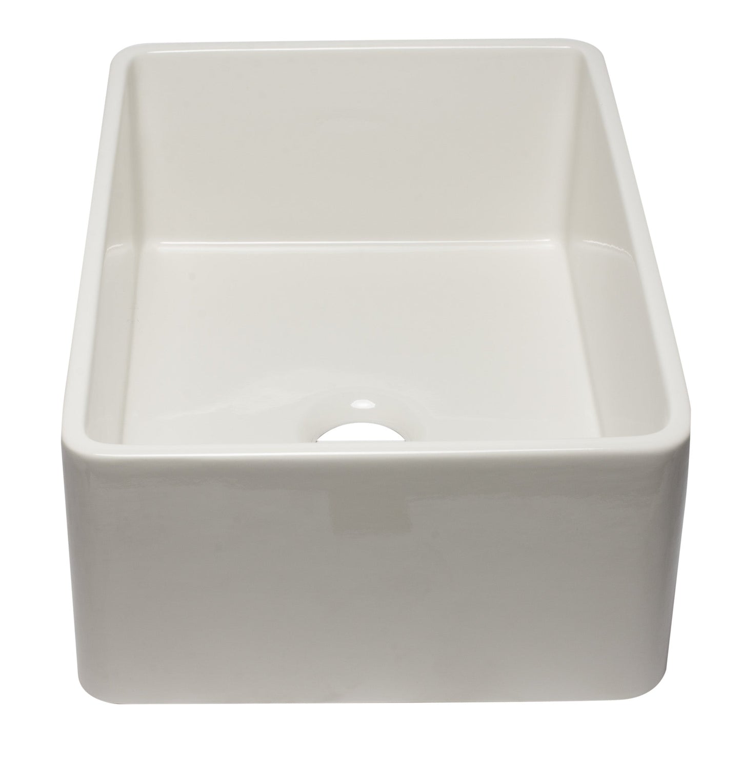 ALFI brand AB3020SB 30 inch Biscuit Reversible Single Fireclay Farmhouse Kitchen Sink