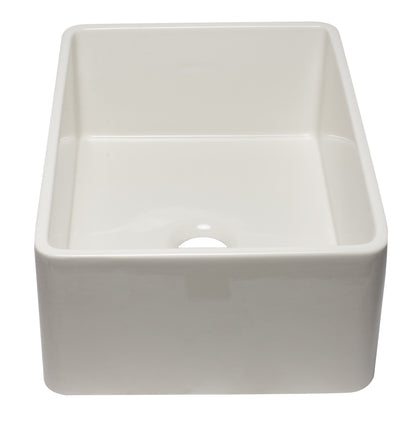 ALFI brand AB3020SB 30 inch Biscuit Reversible Single Fireclay Farmhouse Kitchen Sink