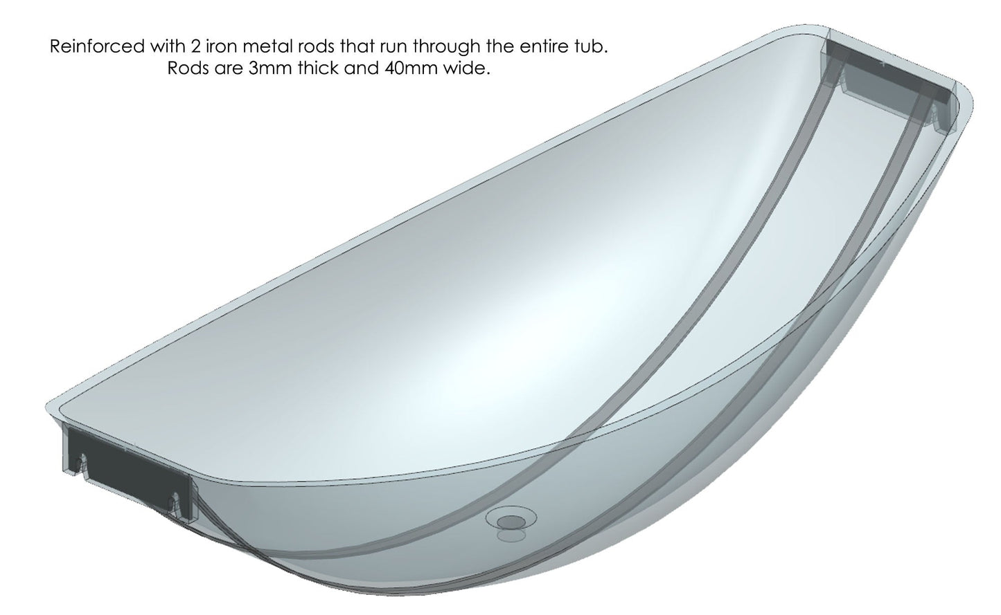 ALFI brand HammockTub1 HammockTub1 79" Acrylic Suspended Wall Mounted Hammock Bathtub