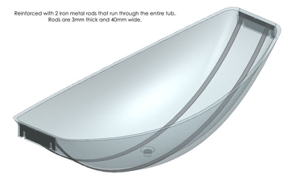 ALFI brand HammockTub1 HammockTub1 79" Acrylic Suspended Wall Mounted Hammock Bathtub