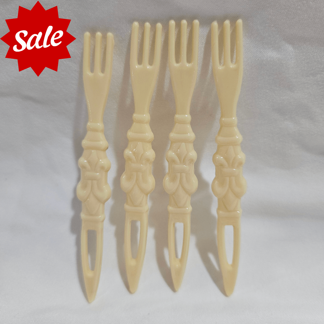 Bulk Party Pack Vintage 1950's Fleur-de-lis Cocktail Forks