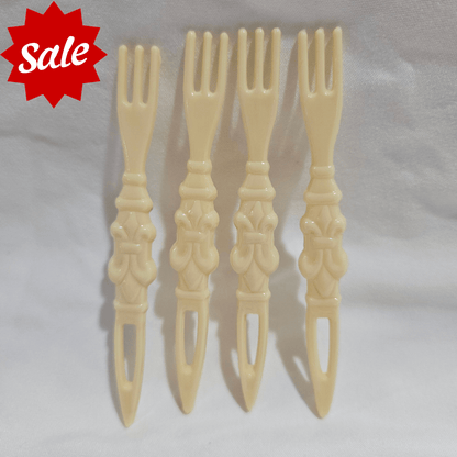 Bulk Party Pack Vintage 1950's Fleur-de-lis Cocktail Forks