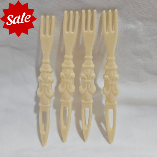Bulk Party Pack Vintage 1950's Fleur-de-lis Cocktail Forks