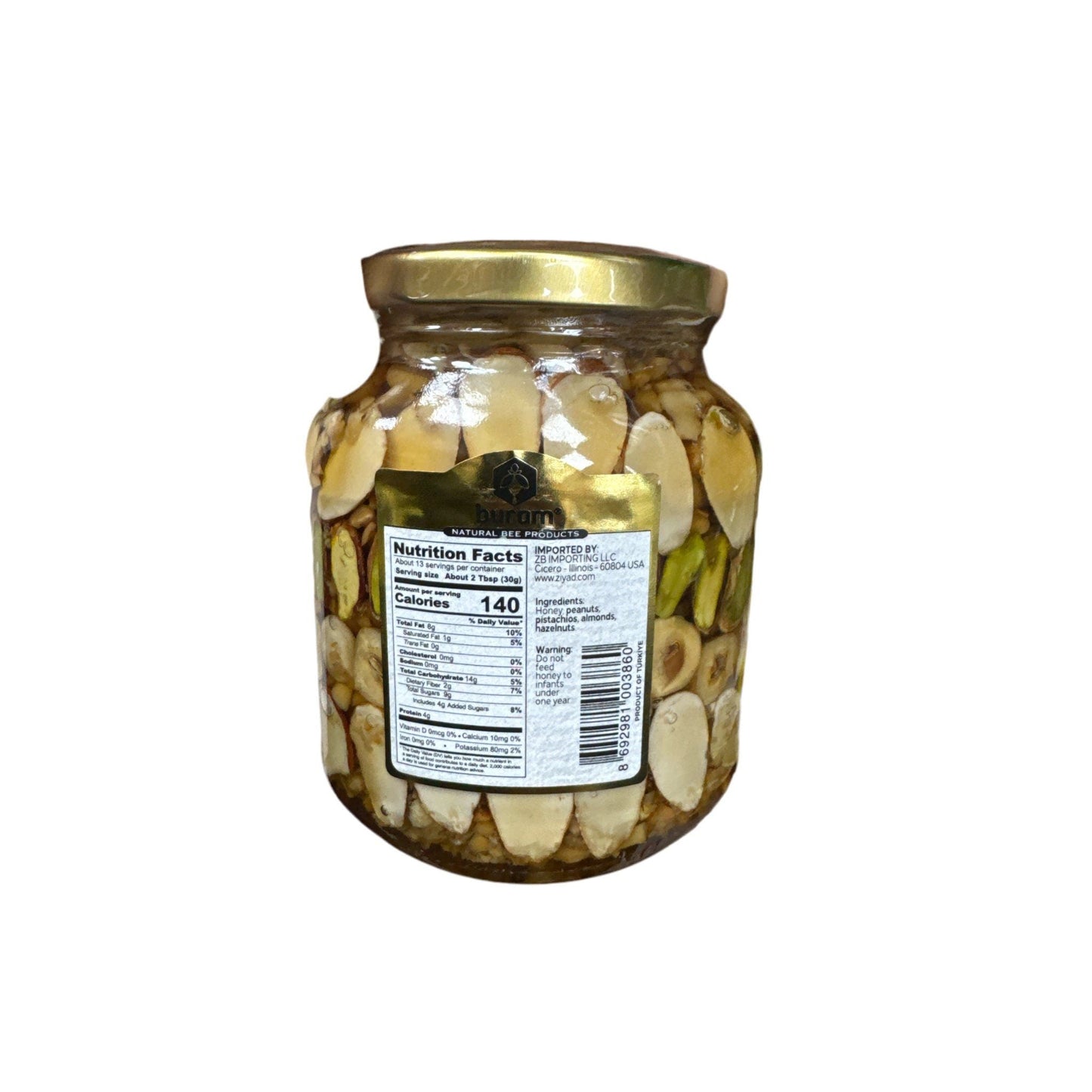 Buran Honey with nuts 14 oz