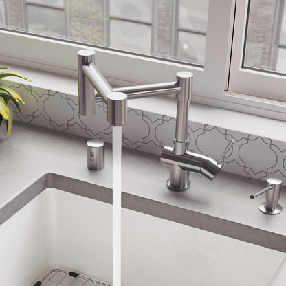 ALFI brand AB2038 Retractable Single Hole Kitchen Faucet