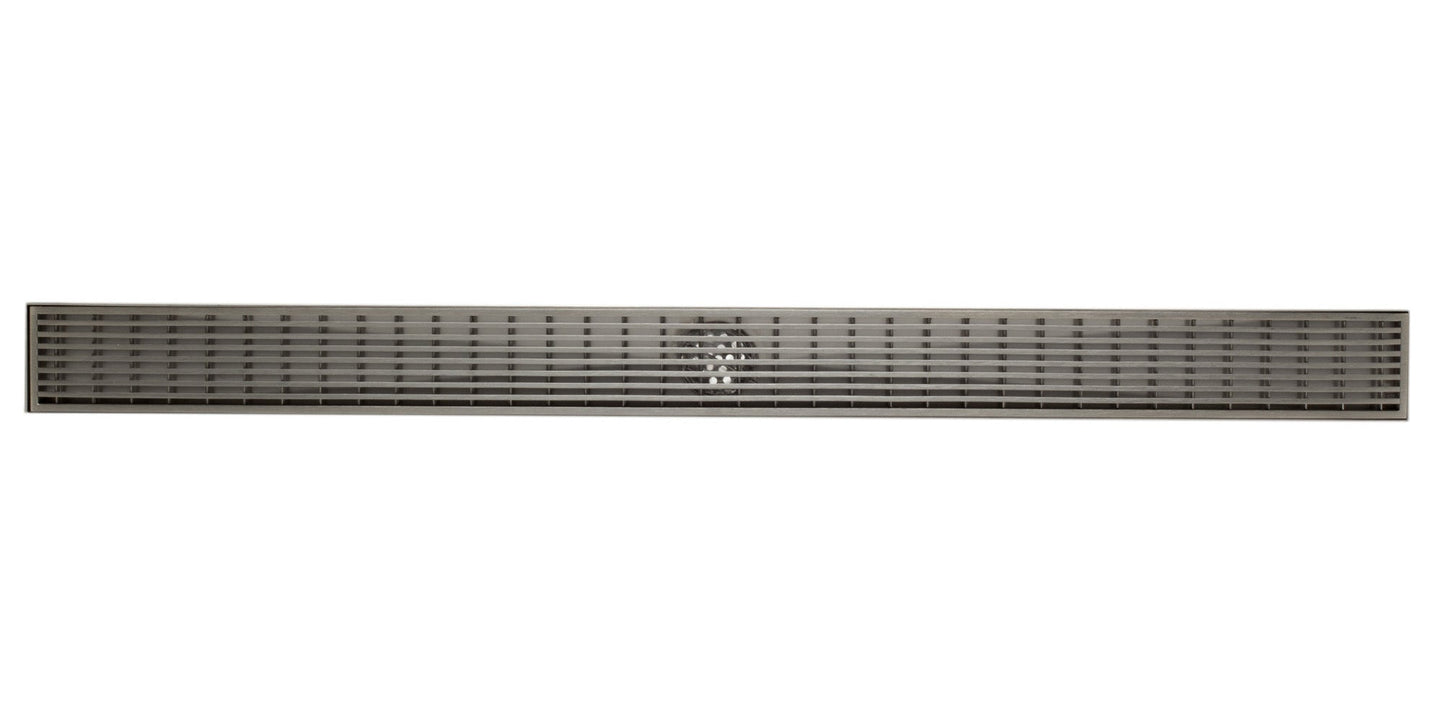 ALFI brand  ABLD36D 36" Modern Stainless Steel Linear Shower Drain with Groove Lines