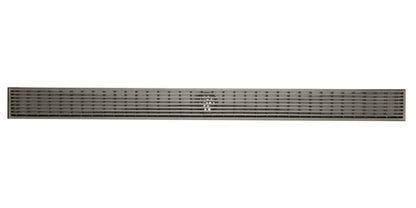 ALFI brand  ABLD36D 36" Modern Stainless Steel Linear Shower Drain with Groove Lines
