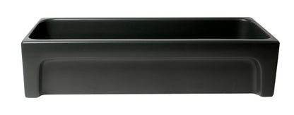 ALFI brand  AB36TRBM 36" Black Matte Above Mount Fireclay Bathroom Trough Sink