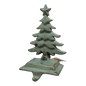 Iron Rustic Tree Stocking Holder - Green