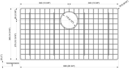 ALFI brand  ABGR3322 Stainless Steel Grid for AB3322DI and AB3322UM