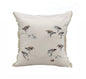 Sandpiper and Shells Fringed Cotton Pillow