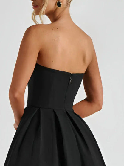 Solid Color Tube Dress Midi for Chic and Stylish Looks