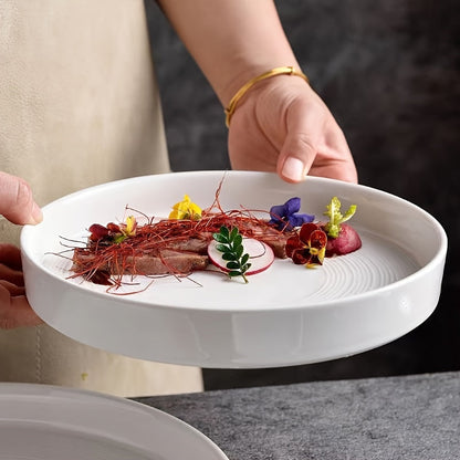 Luxury Oval Nordic White Ceramic Dinner Plate