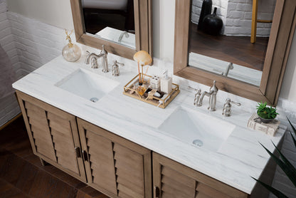 Portland 72" Double Vanity Cabinet, Whitewashed Walnut