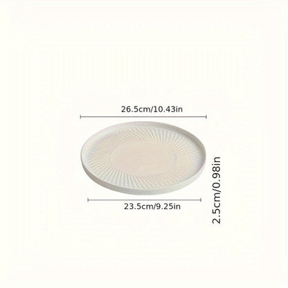 Luxurious Round Ceramic Dinner Plates for Gourmet Dining
