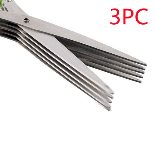 Multifunctional Multi-layer Green Onion Scissors Stainless Steel Onion | Kitchen Accessories | Kitchen + Metal