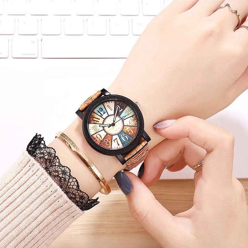 Vintage Leather Women Watch - Casual Quartz Wrist Watch Gift Clock