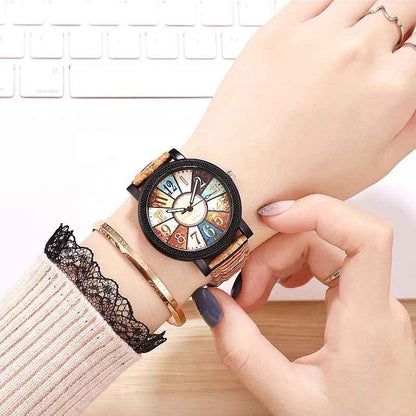 Vintage Leather Women Watch - Casual Quartz Wrist Watch Gift Clock