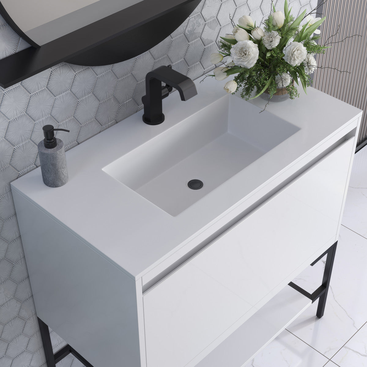 Mantova 35.4" Single Vanity Cabinet