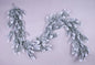 6'L FLOCKED NOBLE FIR GARLAND DK GREEN/WHITE