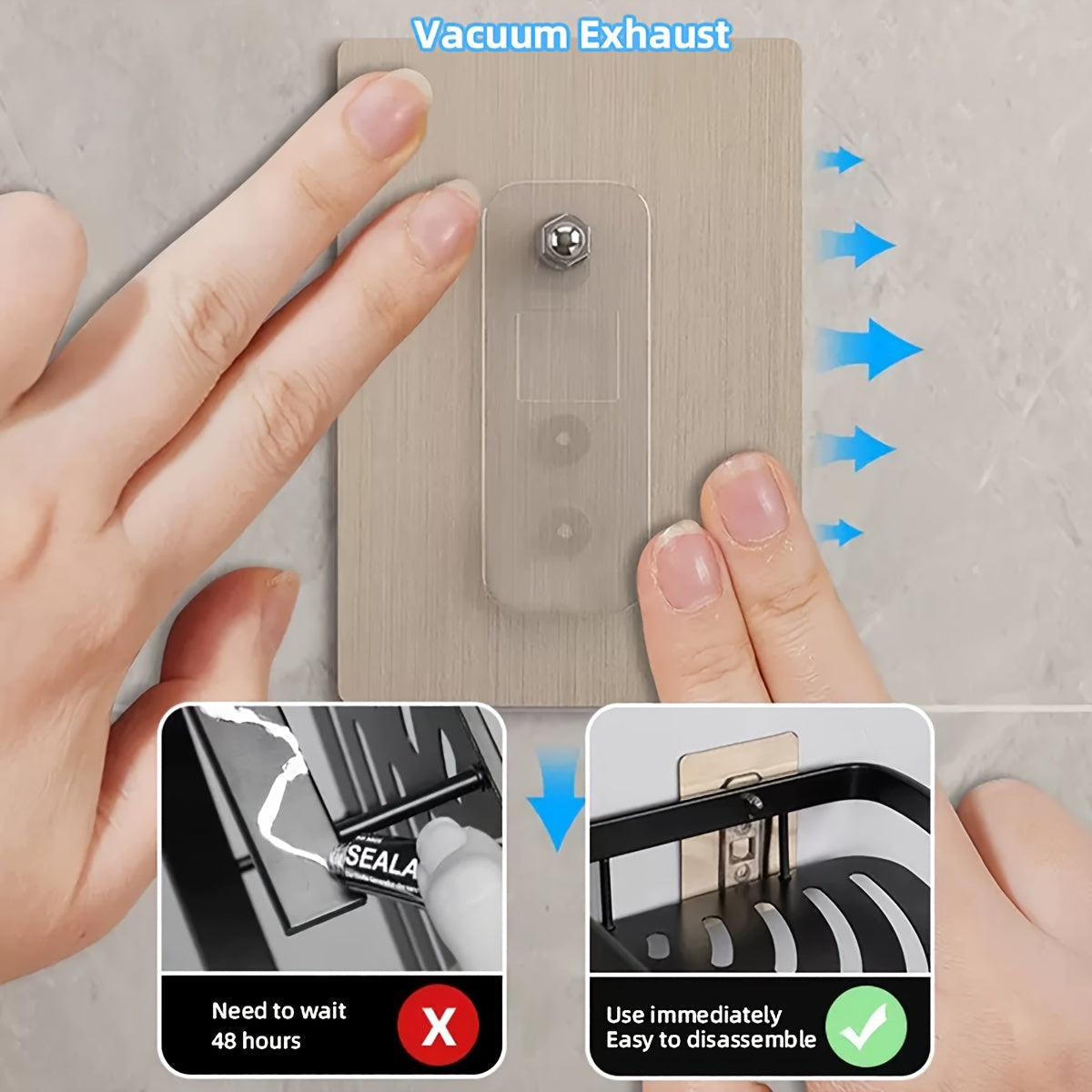 SpaceSaving Double Layer Aluminum Corner Bathroom Shelf