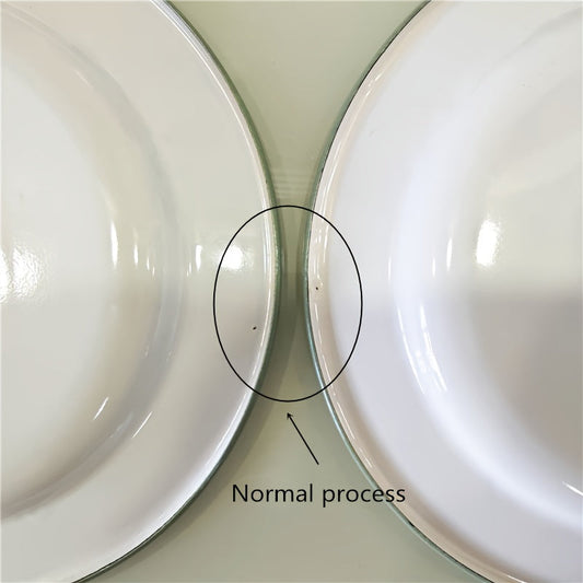 Vintage Enamel Serving Plates Set  Elegant Dining Essential