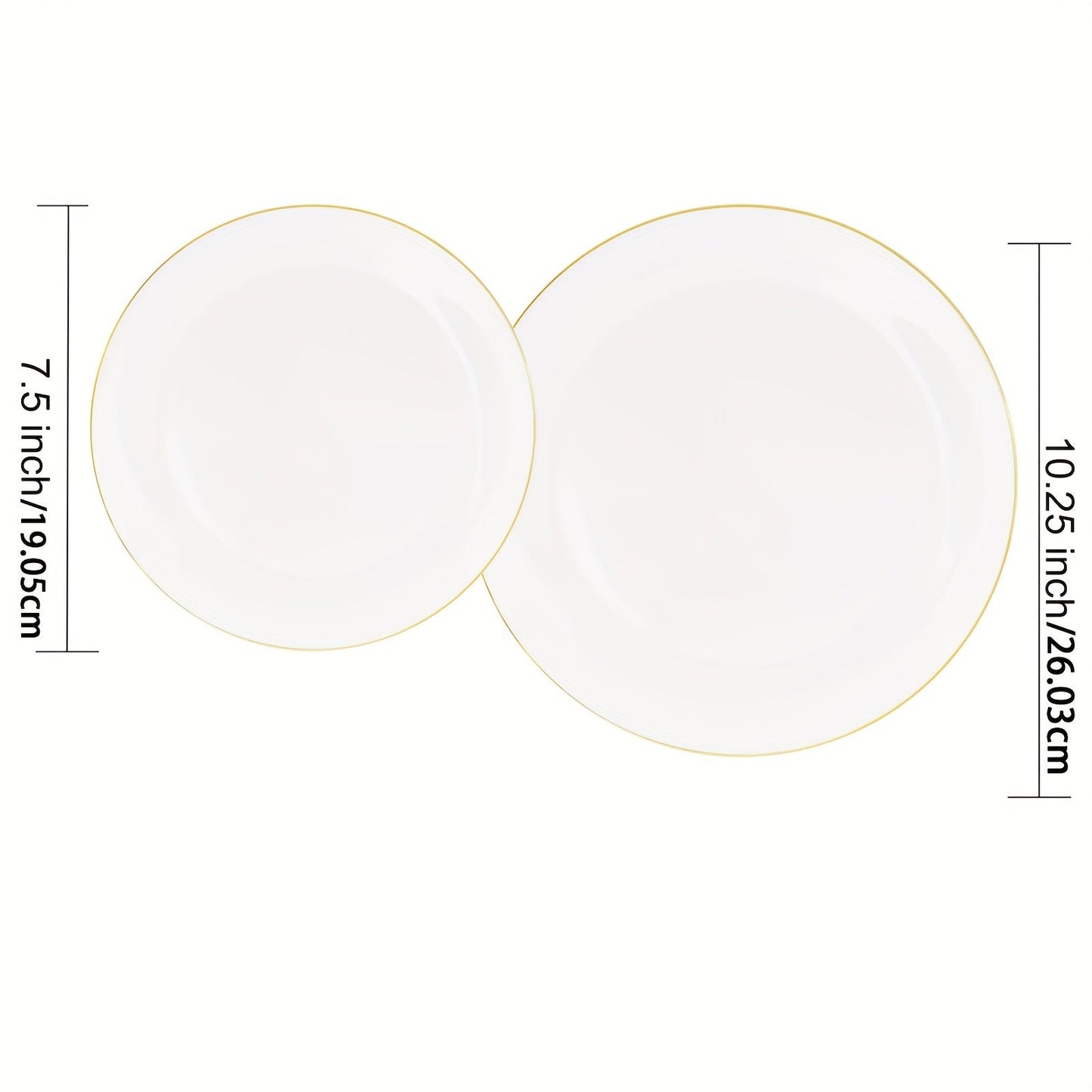 Elegant GoldTrimmed Disposable Plate Set for Events